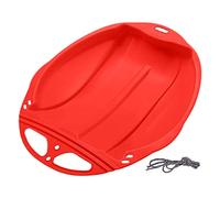 Pegciuho Luge à Neige Portable et Robuste pour Enfants, Jouet de Descente, Snowboard, Traîneau Coulissant sur Herbe, Cadeau pour Garçons et Filles, Rouge