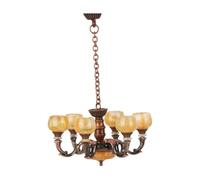 Pegciuho Lustres à L'échelle 1:12 pour Maisons de Poupées, éclairage de Chambre, Décoration, Décors, Accessoires pour Maisons de Poupées, Cuivre Rougeâtre