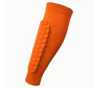 Pegciuho Manchons de Jambe de Football, Protège-Tibias, Chaussettes, Genouillères Flexibles, Manchon pour Mollet, pour Basket-Ball, Football Déb, orangeXL