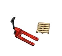 Pegciuho Modèle Réduit de Chariot élévateur Au 1/64e, Accessoire de Voiture Classique, Sculpture Miniature pour Parking Ou Garage, Rouge avec Plateau