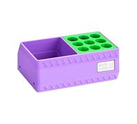 Pegciuho Organisateur de Bureau Boîte de Rangement Outils Supports Pinceaux Adhésifs Peintures Accessoire Portable Économiseur d'Espace Adapté aux Passionnés, 2 Grilles