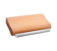 Pegciuho Peigne de Toilettage pour Chevaux, Brosse pour Enlever Les Poils d'animaux, Outil D'épilation pour Animaux, Manche en Bois et Acier Inoxydable, 11 Cm X 6.9 Cm X 2.2