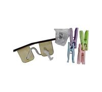 Pegciuho Planche Occupée en Bois Bricolage Accessoires Compétence de Base Apprentissage Compétence Jouet Parent Enfant Planche D'activité Interactive pour, Pinces à vêtements