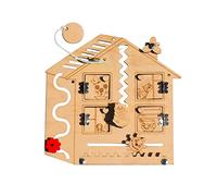 Pegciuho Planche Occupée en Bois Bricolage Accessoires Compétence de Base Apprentissage Compétence Jouet Parent Enfant Planche D'activité Interactive pour, LOGER