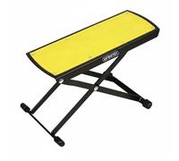 Pegciuho Repose-pied Pliant Tabouret Support Métal Compact Réglable Ergonomique Antidérapant pour Guitariste Classique Pratique Domicile, Jaune+Noir