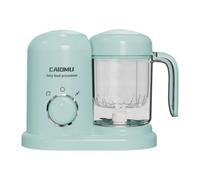 Pegciuho Robot de Cuisine pour Bébé avec Mixeur, Cuiseur Vapeur, Extracteur de Jus et Hachoir, En Forme de Y, avec Bouton Rotatif, Réservoir D'eau et Verre, Vert