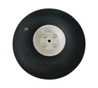 Pegciuho Roue pour Avion RC avec Valve à Air, Remplacement Haute Performance, Roues Durables pour Modèles Réduits D'avions à Train Fixe, 4 Pouces