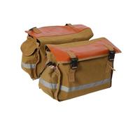 Pegciuho Sacoche de Vélo Double Multifonctionnelle pour Porte-Bagages Arrière de Vélo, pour Faire du Shopping, Faire du Vélo, Voyager, Brun Foncé