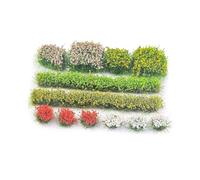 Pegciuho Touffes D'herbe Miniatures, Bouquets de Fleurs, Groupes de Verdure Multifonctionnels à Faire Soi-même pour Dioramas de Chemins de Fer Miniatures, Style A
