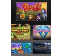 Peggle Deluxe, Bejeweled 3, Bookworm Deluxe, Escape Rosecliff Island, and Feeding Frenzy 2 Deluxe Bundle Origin Key GLOBAL