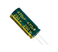 PEGGMZYX 3 pièces 250V470UF 250V 470UF 18 * 40 Faible ESR/impédance condensateur électrolytique en Aluminium Haute fréquence 250V 470UF 18 * 40MM