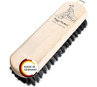Peggy Perfect Brosse à chaussures Souple - 18 cm de long - Avec un mélange de poils noirs et naturels - Brosse en bois de hêtre de qualité supérieure pour nettoyer ou polir les chaussures en douceur.
