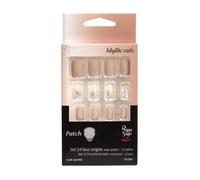 Peggy Sage Kit 24 Faux Ongles Idyllic Avec Patch Sparkle Nude Avec Patch 12 Tailles Multicolore