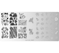 Peggy Sage Nail Art plaque de tampon avec des motifs tropicaux