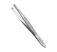 Peggy Sage - Pince à épiler professionnelle acier inox 9 cm, mors carrés rectifiés