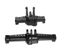 PEGGYLIN Carter d'essieu Avant et arrière en Aluminium CNC TRX4M avec Couvercle, adapté aux chenilles RC 1/18 Traxxas TRX4-M K10, pièces de Mise à Niveau Accessoires(Black Set)