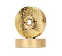 PEGGYLIN Contrepoids en Laiton for Roue Interne Robuste de 1,55 1,9 2,2 adapté à la Voiture RC 1/10 Crawler Part Axial SCX10 adapté for Traxxas TRX4 TRX6 CC01 D90(1.55 inch 2Pcs)
