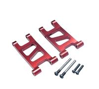 PEGGYLIN Convient for MJX Hyper Go 1/14 14301 14302 RC Pièces de Mise à Niveau Bras oscillants inférieurs arrière en métal Bras de Suspension arrière 14250(Red)