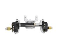 PEGGYLIN Ensemble Complet d'essieu de Portail Avant et arrière en Aluminium + Couvercle d'articulation en Laiton adapté for FMS FCX24 Power Wagon K5 FCX18 LC80 RC pièce de Mise à Niveau sur chenilles