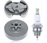 PEGGYLIN Kit d'assemblage de tambour d'embrayage à pignon droit 3/8 "-6T, adapté à Husqvarna 120 36 41 136 137 141 142 235 235E 240 236 avec bougie d'allumage