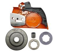 PEGGYLIN Kit de couvercle de tambour d'embrayage latéral de jante de pignon de chaîne de 325 pouces adapté à Husqvarna 340 345 350 351 353 346XP 357 XP 359, roulement à aiguilles de tronçonneuse