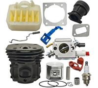 PEGGYLIN Kit de filtre à air de remplacement for carburateur à piston de cylindre de 45 mm, adapté au collecteur d'admission des tronçonneuses Husqvarna 353 351 350 346 346XP 345 340