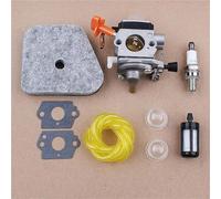 PEGGYLIN Kit de Filtre à air et Bougie d'allumage for carburateur, Compatible avec Les Moteurs de Tondeuse Stihl FS87, FS90, FS100, KM100, FS110, FS130, HT130, Zama C1Q-S174