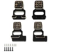 PEGGYLIN Lot de 4 Supports d'amortisseur Avant et arrière en Laiton for Voiture sur chenilles Traxxas RC 1/18 TRX4M, pièces de Mise à Niveau en métal, Accessoires TRX-4M