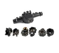 PEGGYLIN Poids en Laiton Noir for essieu TRX4, boîtier d'entraînement, Blocs de roulettes, fusée Direction, adaptés au châssis RC Crawler 1/10 TRX6 TRX-4 LCG DIY(Rear Axle 4 in 1)