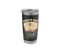 Peggy's Cove Phare de la Nouvelle-Écosse Souvenir de voyage canadien Gobelet isotherme en acier inoxydable double paroi