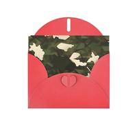 PEGQCVAM Carte de vœux camouflage militaire. Carte de vœux de luxe rouge nacré, papier cartonné de qualité supérieure pour toutes les occasions