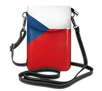 Pegqcvam Petit sac à main pour téléphone portable, motif drapeau de la République tchèque, sac à bandoulière à imprimé floral, mini portefeuille en cuir synthétique avec bandoulière, fermeture