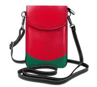 Pegqcvam Petit sac à main pour téléphone portable, motif drapeau du Bangladesh, sac à bandoulière à imprimé floral, mini portefeuille en cuir synthétique avec bandoulière, fermeture magnétique