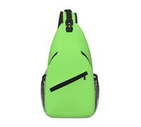 PEGQCVAM Sac de poitrine croisé vert clair de couleur unie en diagonale. Grande capacité, bretelles réglables, porte-gobelets et porte-parapluies des deux côtés.