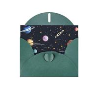 PEGQCVAM The Solar Family Carte de vœux de luxe nacrée Vert foncé Papier cartonné de qualité supérieure pour toutes les occasions