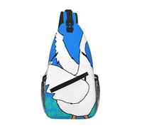 PEGQCVAM White Goose Spread Its Wings Cross Chest Bag Diagonally Grande capacité, bretelles réglables, porte-gobelets et porte-parapluies des deux côtés.