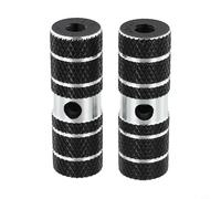Pegs de vélo en alliage d'aluminium pour vélos de montagne | Repose-pieds arrière cascades de 70 mm avec rainures antidérapantes | Piquets d'essieu solides et épais pour roues avant et arrière (noir)
