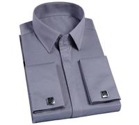 Pegsmio Boutons de manchette français pour homme - Chemise à manches longues - Coupe ajustée, 200-91, XL