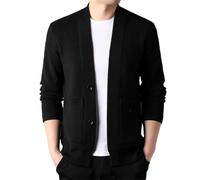 Pegsmio Cardigan en tricot à 2 boutons pour homme Col en V Vintage Décontracté Boutons Down Automne Hiver Mode Outwear, E, XXL