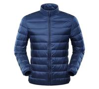 Pegsmio Doudoune pour homme en duvet de canard coupe-vent léger plumes, bleu marine, XL