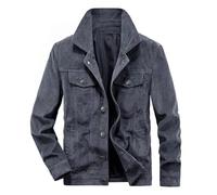 Pegsmio Veste cargo en velours côtelé pour homme - Style vintage - Plusieurs poches - Couleur unie, gris, M