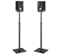 PEGZONE Pied d'enceinte Universel réglable 85,8-112,8 cm, 5 kg, Noir