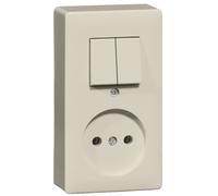 Peha 1995 Series Switch Socket Combination Without Ground - 00274521