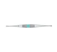 PEHA - Curette cuillère tranchante double extrémité, jetable, 16,5 cm, paquet de 25, 38726