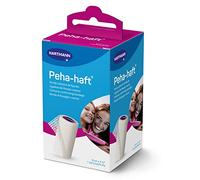 Peha-Haft, Bandage élastique auto-adhésif et cohésif, pour la fixation de compresses et gazes stériles, stabilisant les muscles et les articulations, perméable et respirant, tissu de couleur blanche