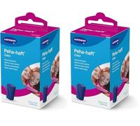 Peha-haft Color - Bande De Fixation Cohésive De Couleur Bleue - Facile à Poser - N'Adhère Pas À La Peau - Laisse Respirer La Peau - 8 cm x 4 m - 1 Unité (Lot de 2)