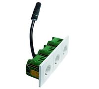 Peha Triple Prise Schuko H 11.6613/673.02RD30 IP20 Blanc Prise