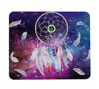 Pehede Tapis de souris avec base en caoutchouc antidérapant, facile à glisser, pour ordinateurs, ordinateurs portables, jeux, bureau et maison, 20,1 x 24,1 cm, attrape-rêves dans ciel étoilé cosmique