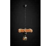 Pei Jing Lampe Suspendue, All Home Bois Corde 3 Pièces Rustique Lustre Éclairage Lumière Élégant Rétro Salon Salon Moderne V-intage(1 Light)
