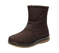peiaclkde Bottes de neige pour femme - Confortables - Antidérapantes - Imperméables - Avec doublure en fourrure - Douces et légères - Flexibles, marron, 38.5 EU